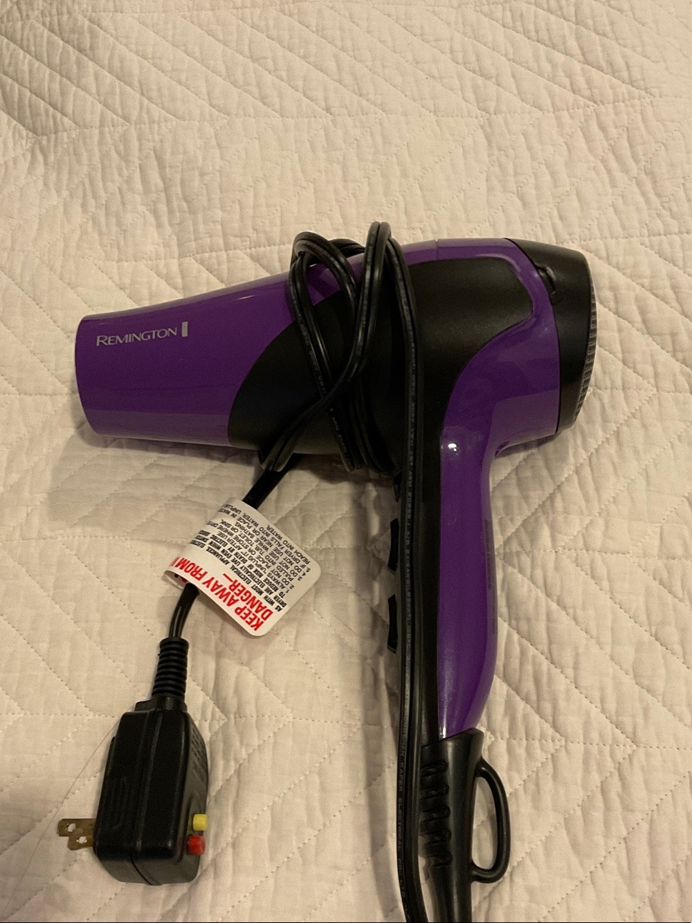 Remington Purple and Black Compact Travel Hair Dryer